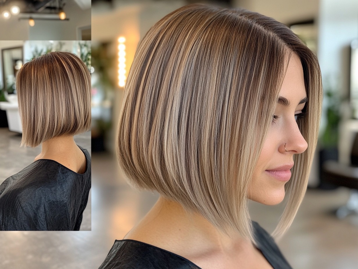 Ali's - This sleek and polished bob features a stunning ash blonde ...