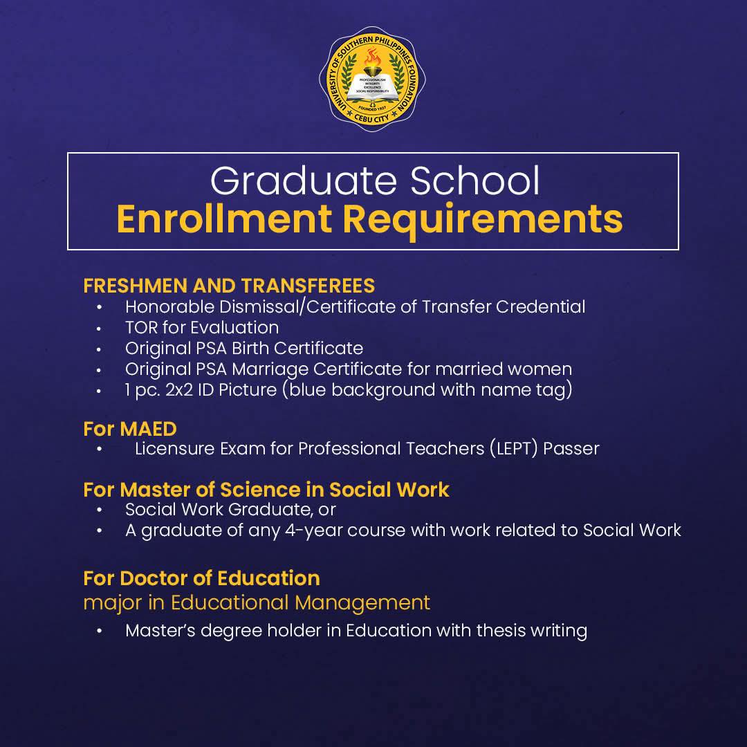 University - The University of Southern Philippines Foundation Graduate ...