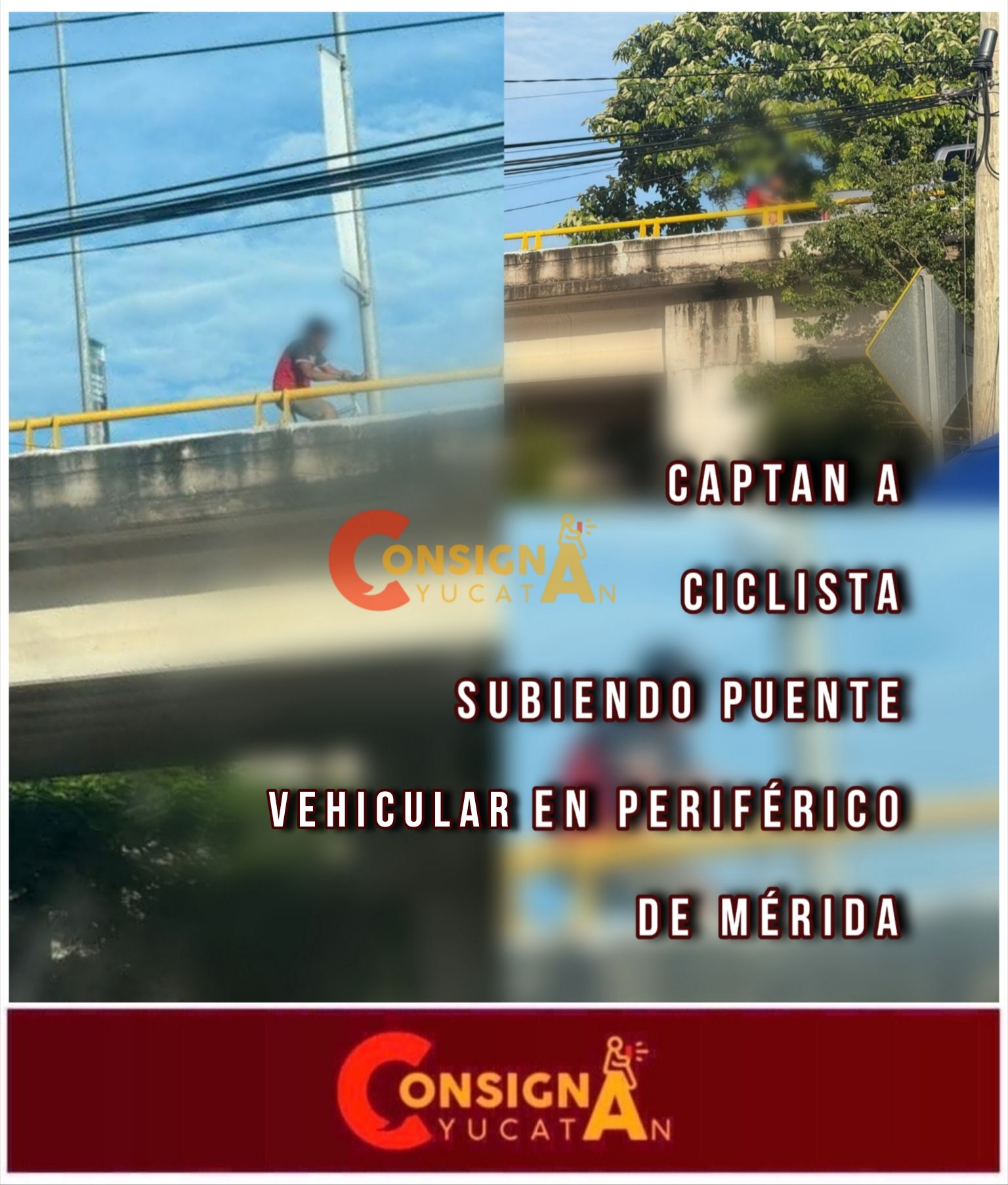 Consigna - Captan a ciclista subiendo puente vehicular en periférico de ...