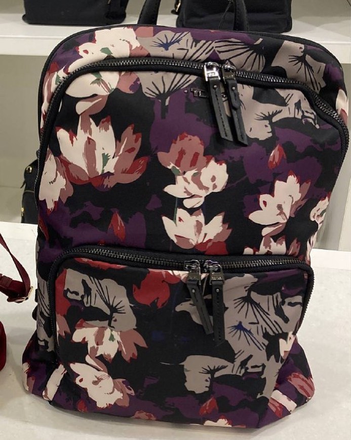 tumi backpack floral Black/Floral Packable Sleek and lightweight TUMI 196302 water-repellent nylon ladies