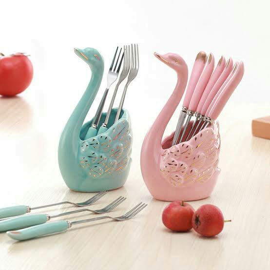 LABRIMP 12 Pièces Porte-Cuillère Céramique Mille Grues - Repose-Baguettes Et Fourchettes Décoratifs Élégants Pour Table