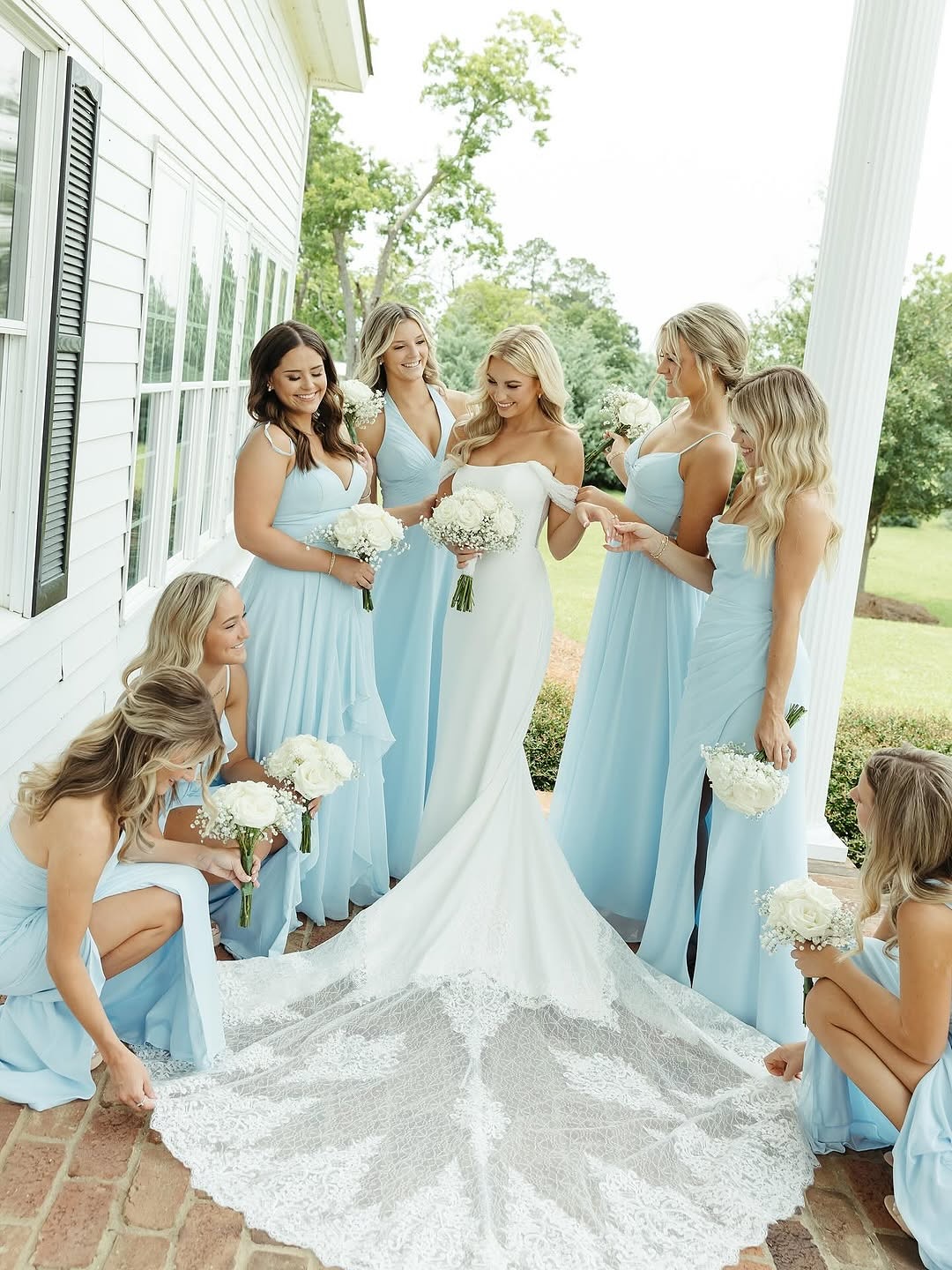 columbus bridesmaid dresses SHUT THE FRONT DOOR. (Actually… don't. Because our Studio doors are about to OPEN!) 🤍 This Saturday, we're officially welcoming brides to our brand-new Sure Bride Studio in Columbus! It's the Mexicali Blues Light and Dark Blue Select Pants Size:34W