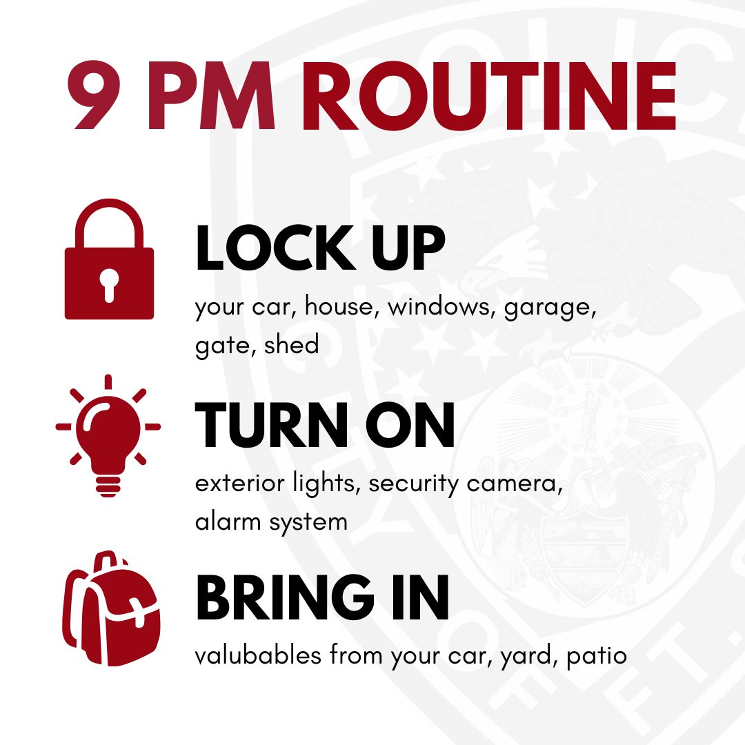 ⏰ 9PM Routine 🔒 Lock up... - Fort Smith Police Department | Facebook