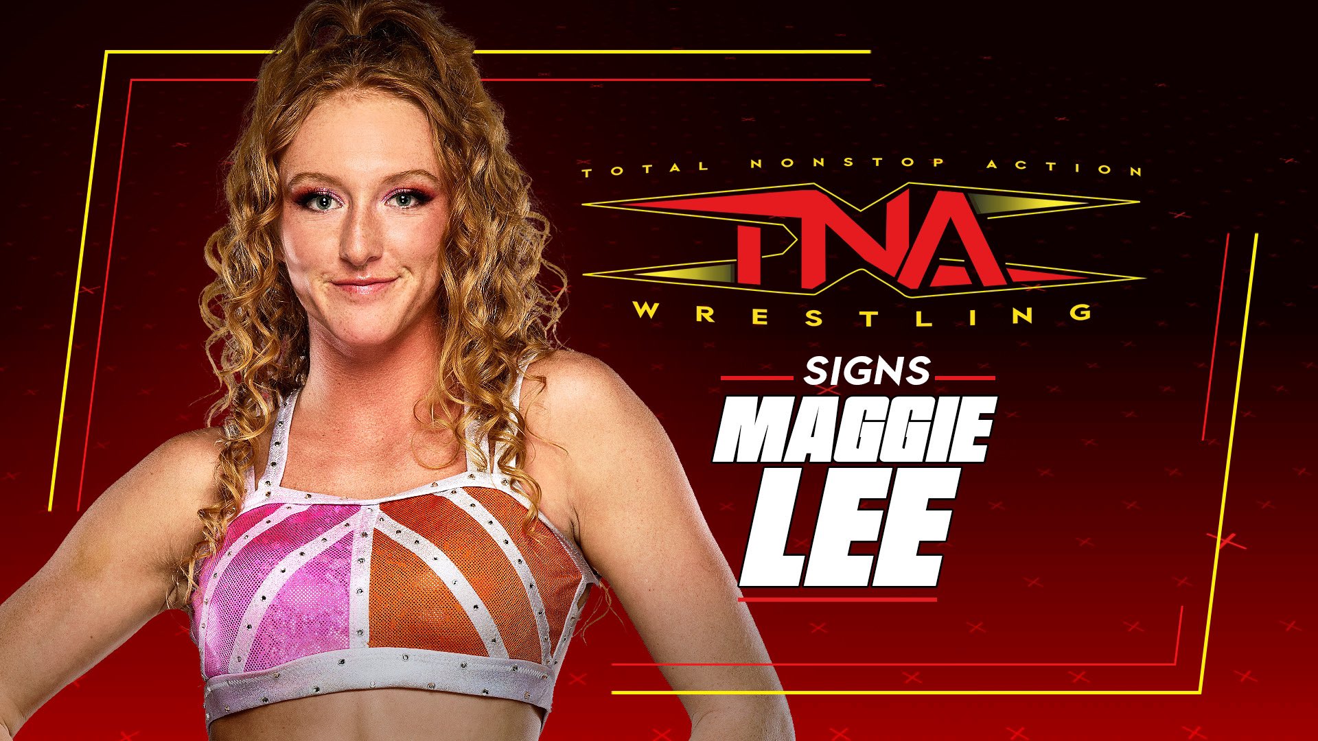 Backstage, Maggie Lee is surrounded by Knockouts Tag Team
