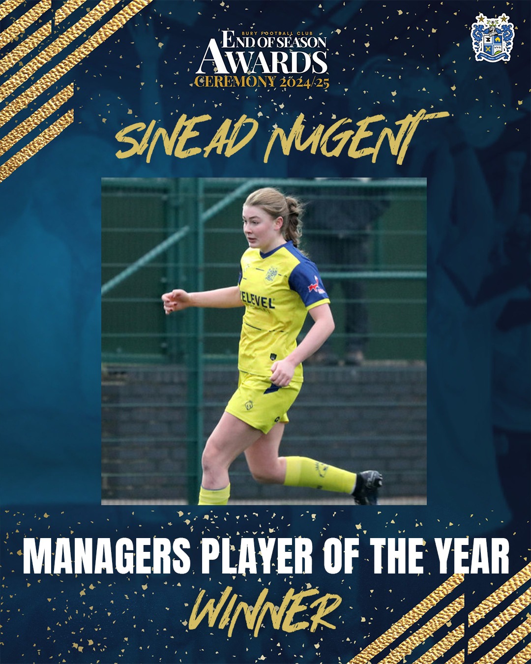 Bury - ⚪🔵 2024/25 End of Season Awards 🏆 Women's Managers Player of the ...