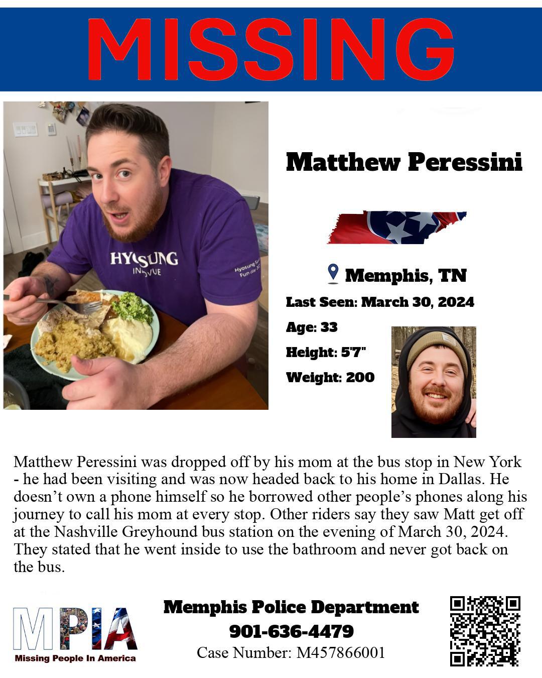 Missing People In America - 1 year since Matthew was last seen. Let's ...