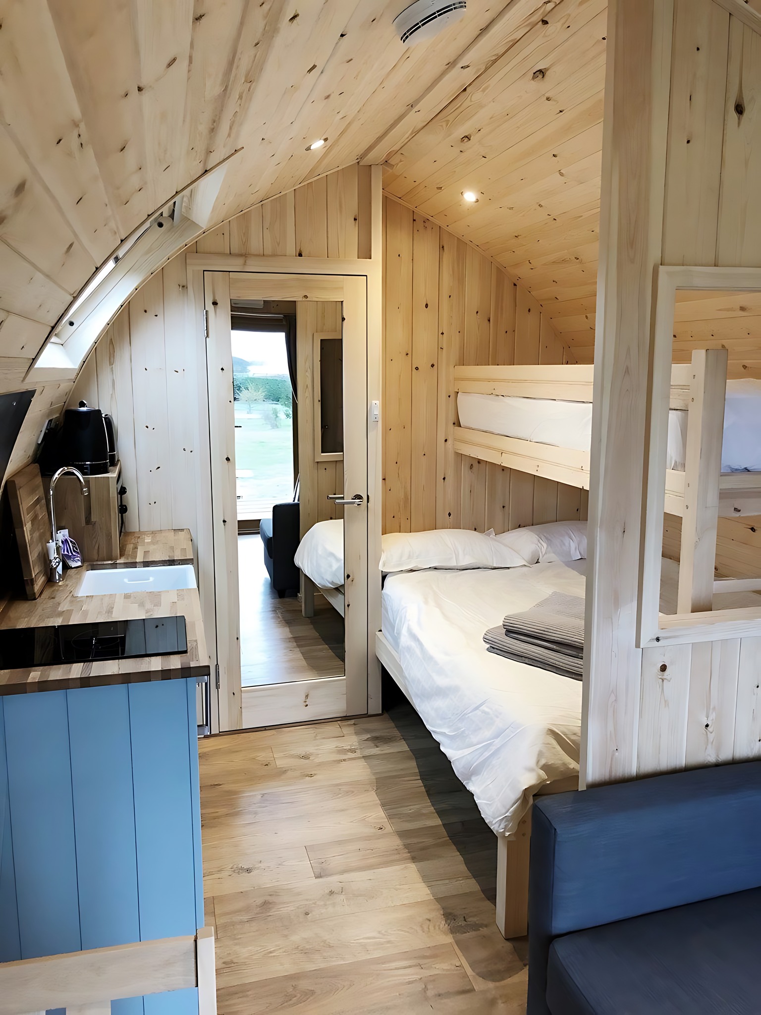 Woodworking - A charming modern cabin with a minimalist wooden exterior ...
