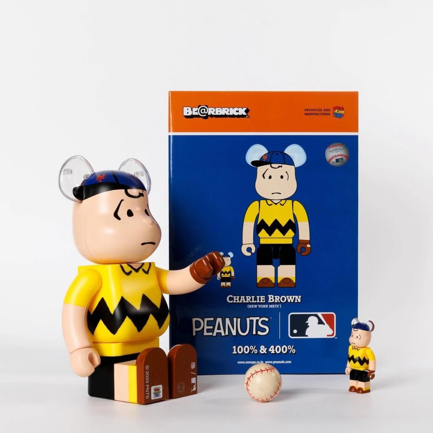 Bearbrick - Be@rbrick MLB Charlie Brown 100%+400% 6,500 บาท ems+ 
