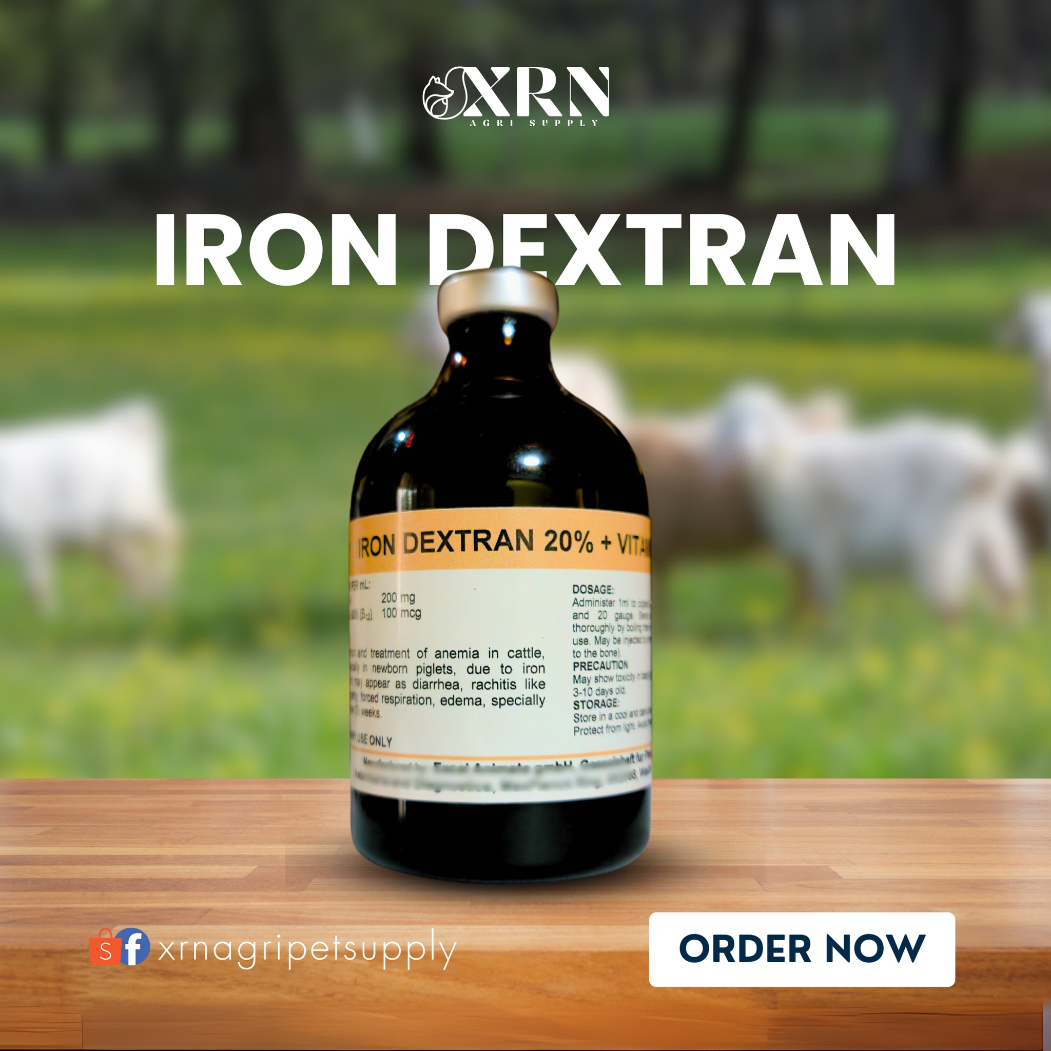 iron dextran and b12 injection for sheep/goat Protect your goats from anemia with Dextran—the trusted solution combating iron deficiency! 🐐✨ Since not all essential vitamins minerals are obtained from grazing, it's crucial to make supplements like ROTEX B12 10ml FOR