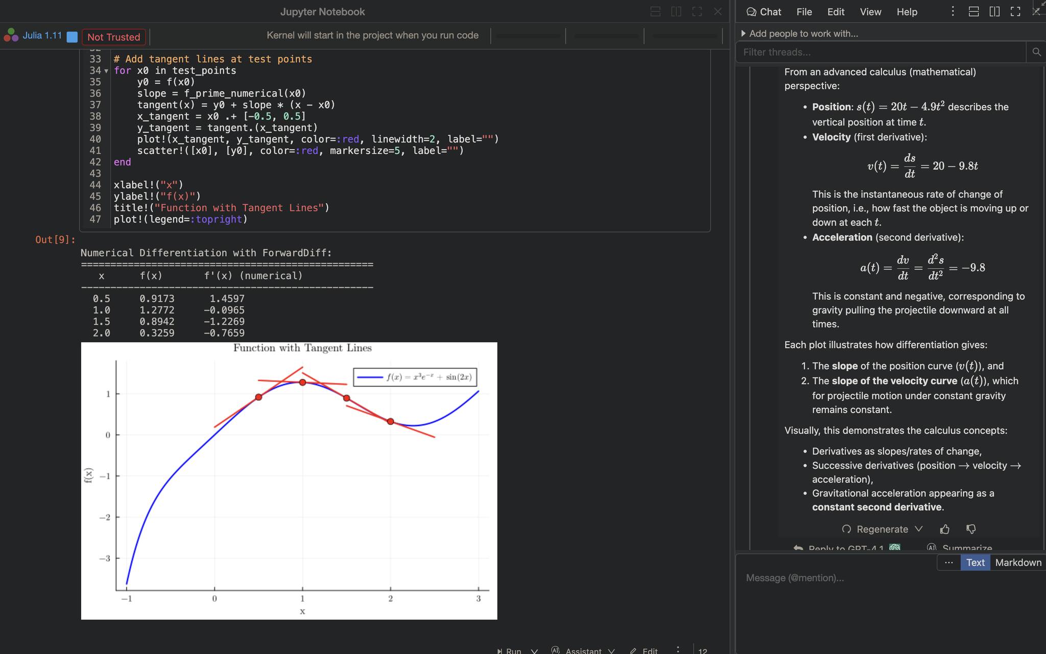 CoCalc - Calculus Basics with Julia - Part 3: Numerical Differentiation ...