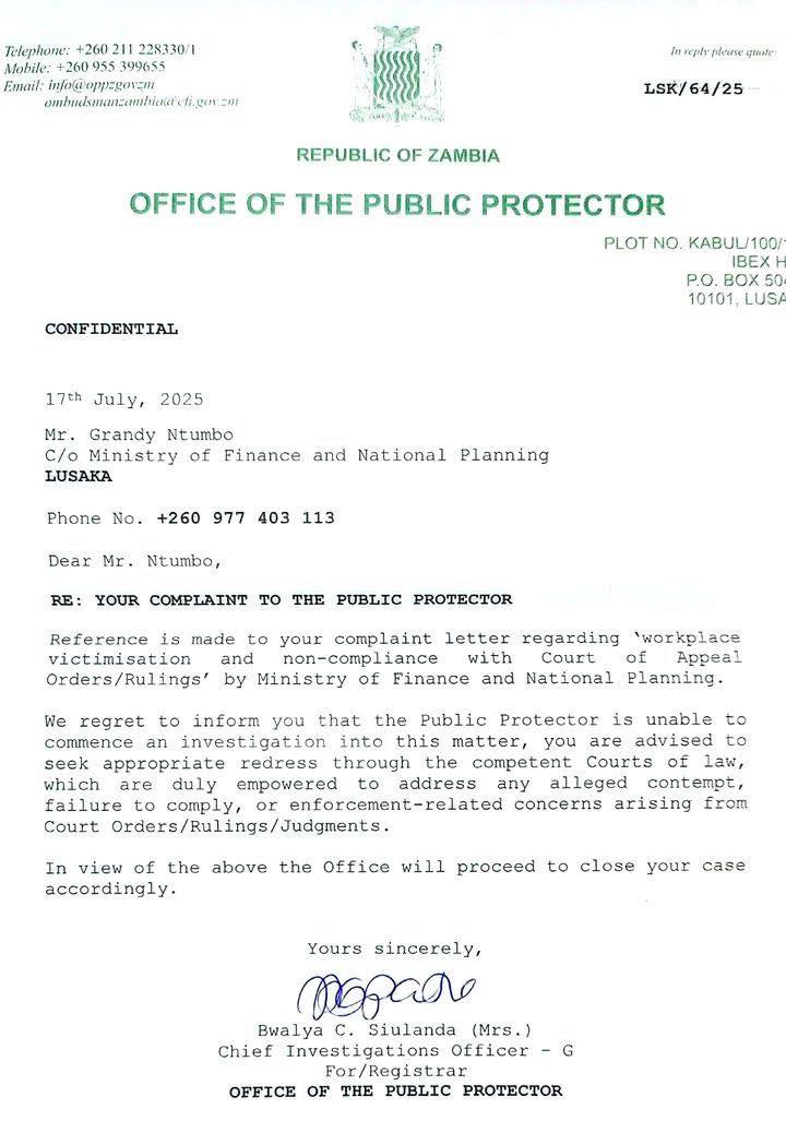 Patriotic - Public Protector refuses to help victimized civil servant ...