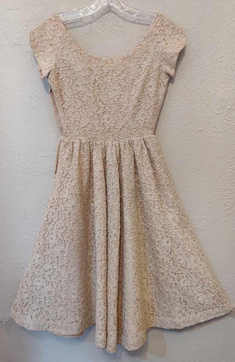 Vintage 1950s handmade lace skater dress on eBay