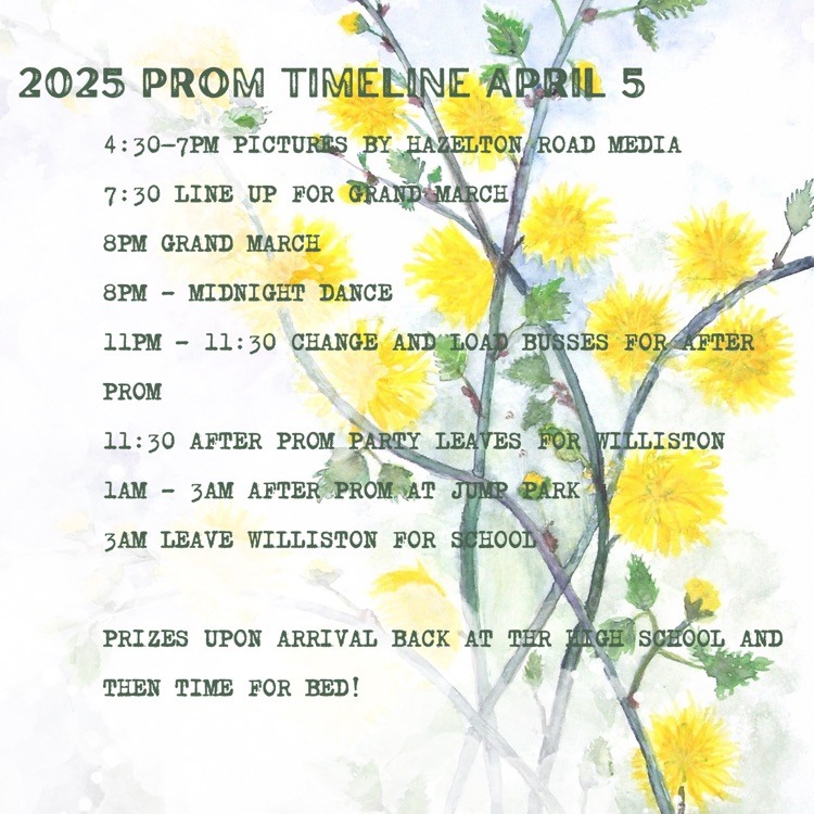 Here's our timeline for Prom 2025... - Stanley Public School | Facebook