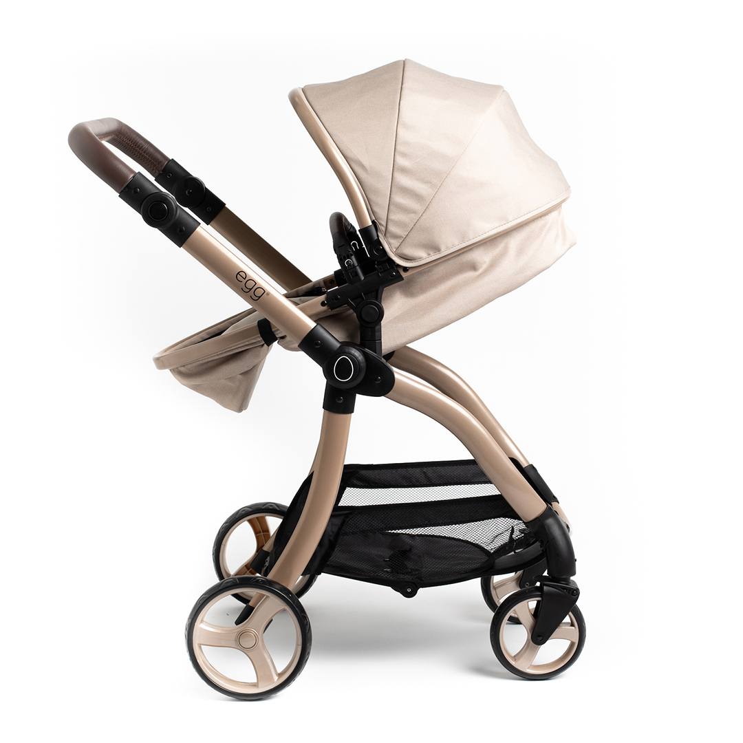 Cochecito De Muñecas Roma Egg 2 En 1 - Convertible En Cuna, Plateado, Con Arnés De Seguridad ¡Ideal Para Niñas!