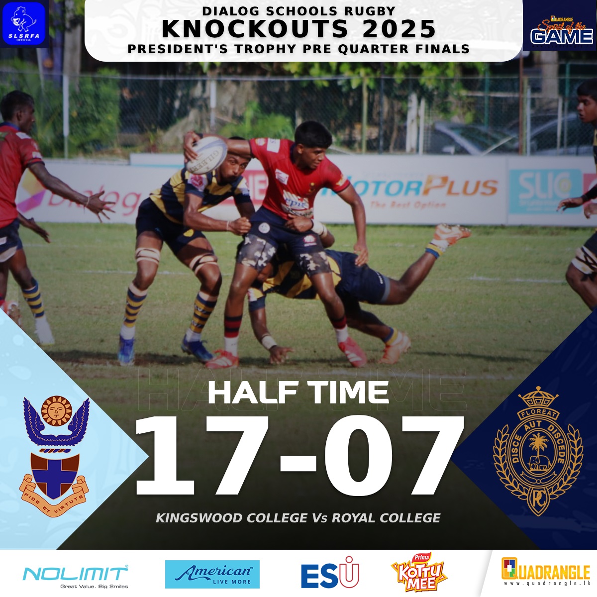 Quadrangle - 𝗦𝗰𝗵𝗼𝗼𝗹𝘀 𝗥𝘂𝗴𝗯𝘆 𝟮𝟬𝟮𝟱; Half Time at CR & FC, Kingswood ...
