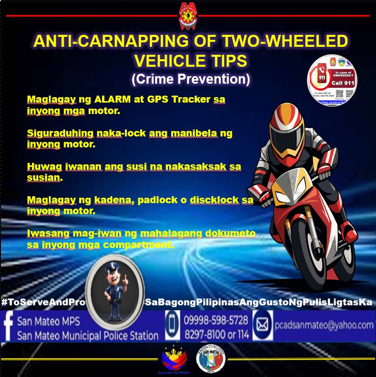 ANTI-CARNAPP... - San Mateo Municipal Police Station Rizal PPO | Facebook