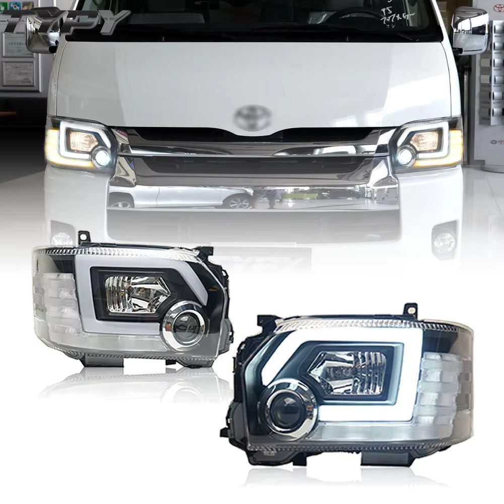 2PCS LED Car Fog Lamp DRL Daytime Running Light Turn Signal H11 for Toyota Hiace 2014-2018 ABS