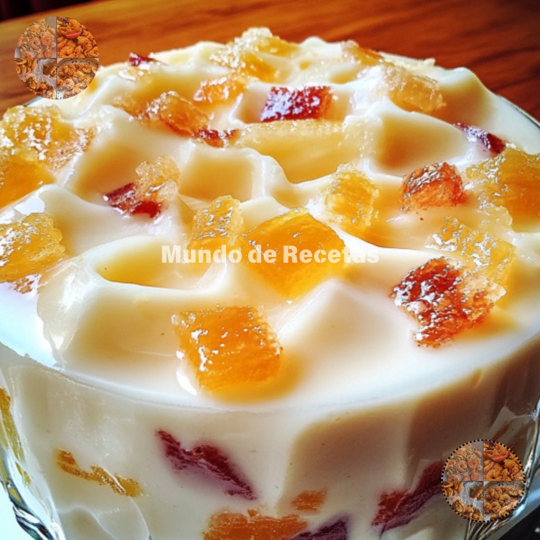 Mundo - Postre Frío de Piña y Crema 🍍🥛 Ingredientes: 🔹 2 tazas de piña ...