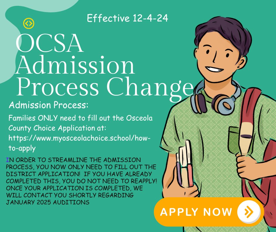 OCSA Application... - Osceola County School for the Arts | Facebook