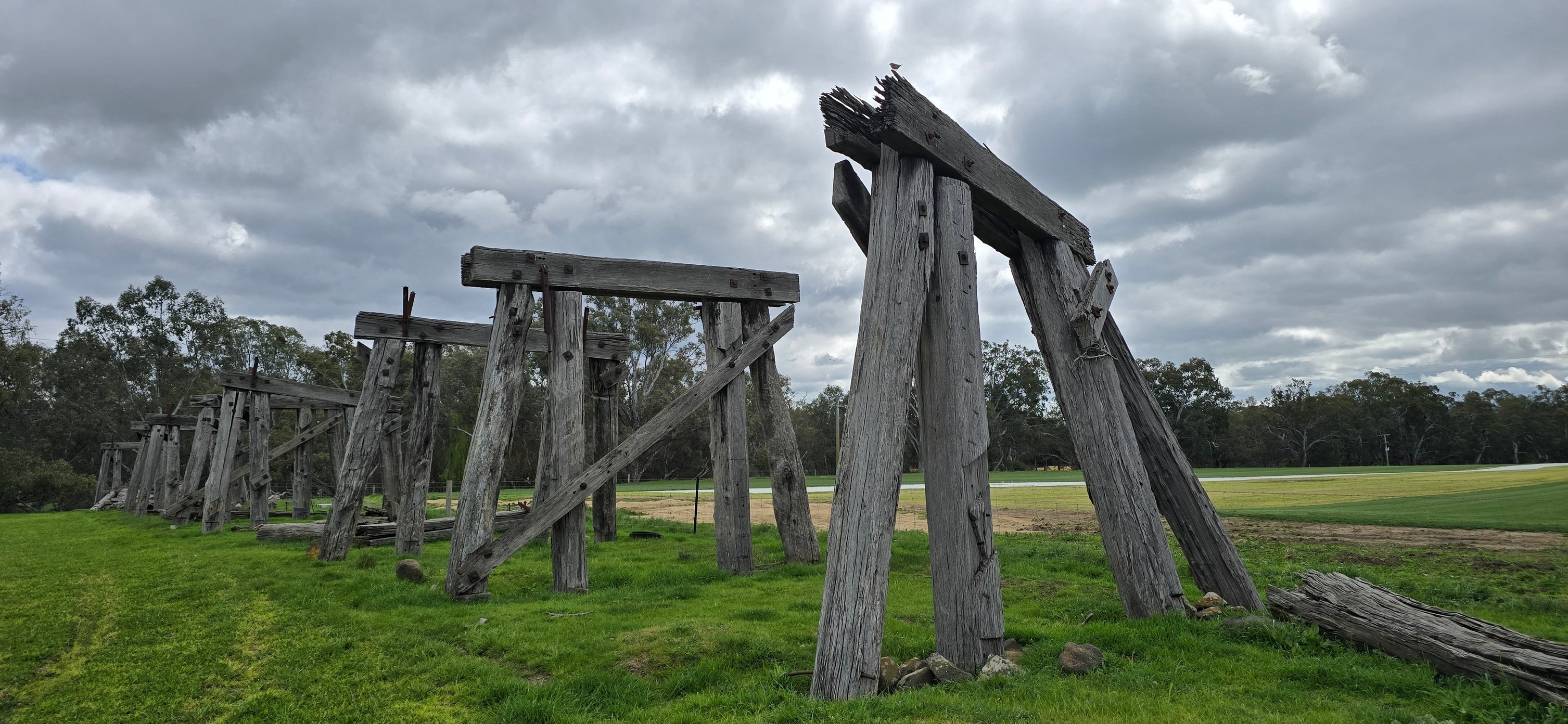Victorian - The Axedale Campaspe River Railway Trestle Bridge. Photos ...