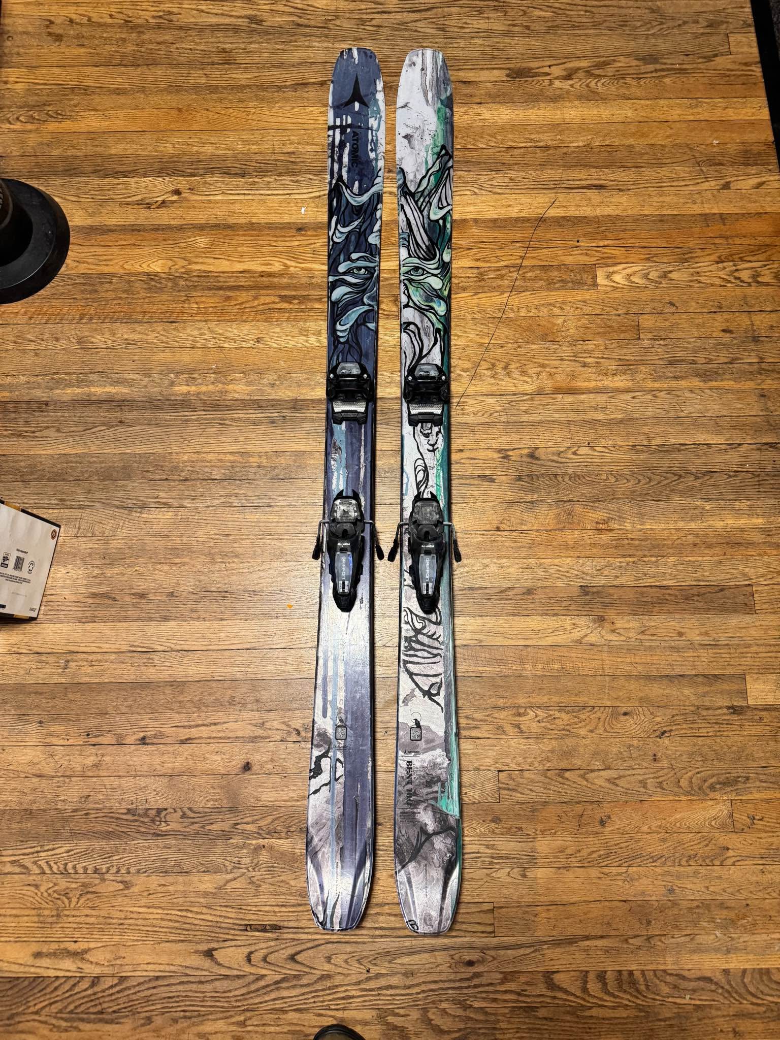 23/24 Atomic Bent 100 with Marker Griffon 13 bindings. Mounted 