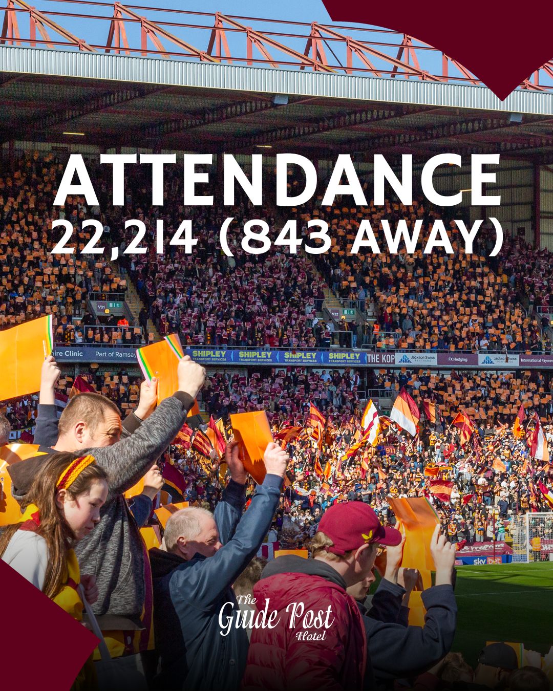 Bradford - Once again, absolutely stupendous backing for your club! 👏 # ...