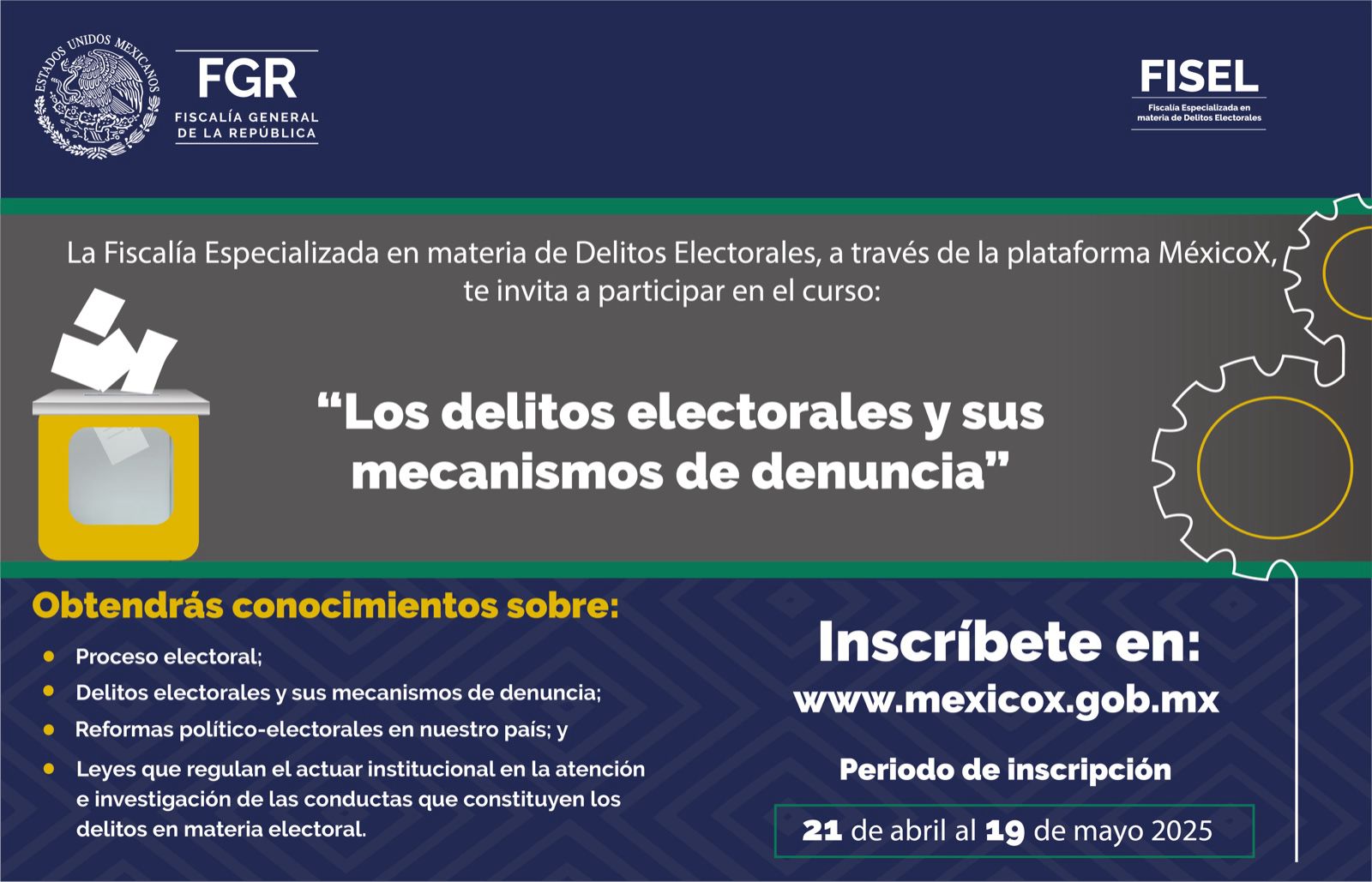 La FISEL invita a... - Fiscalía General de la República | Facebook