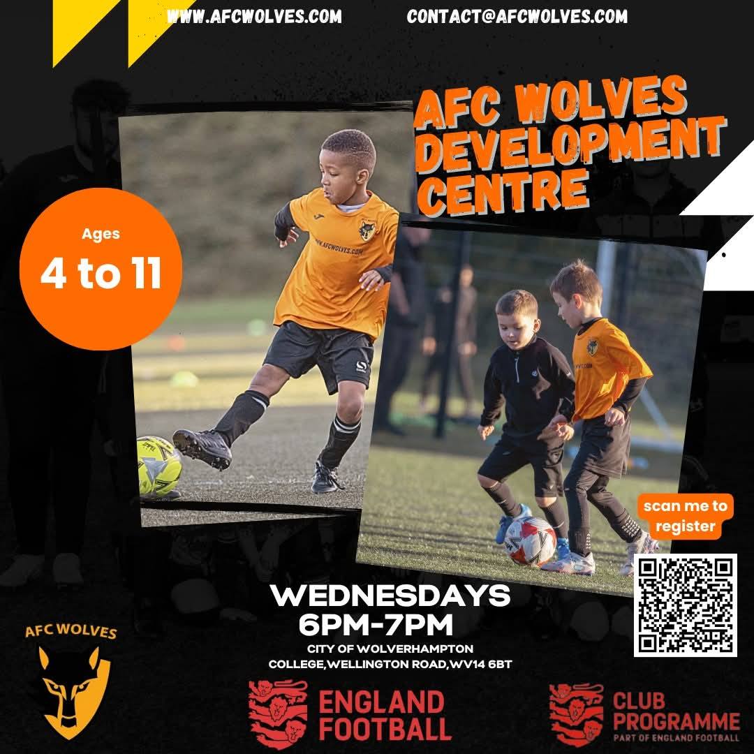 Midlands Junior Football | ⚽ AFC Wolves Development Centre – Join Us ...