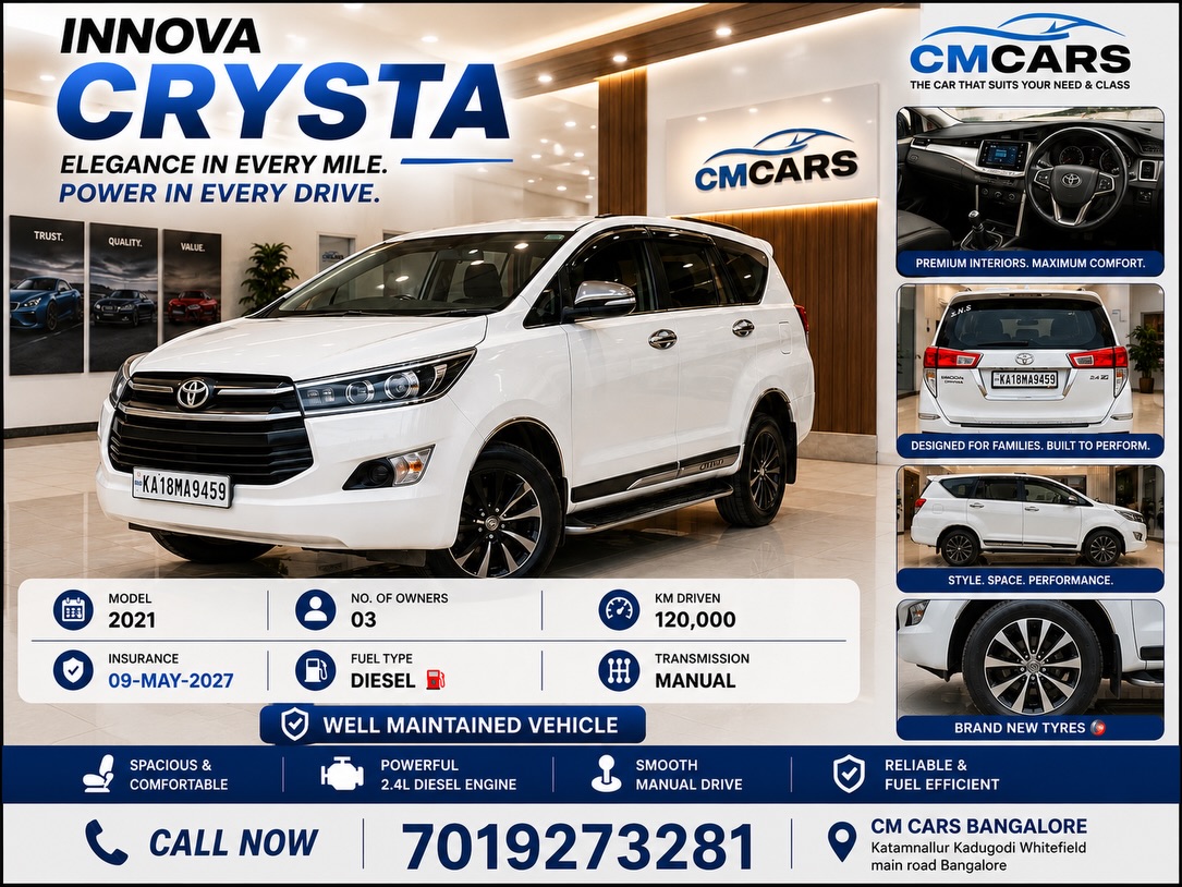 🚘 TOYOTA INNOVA CRYSTA 2.4 Z — POWER • COMFORT • TRUST 🔥 Looking