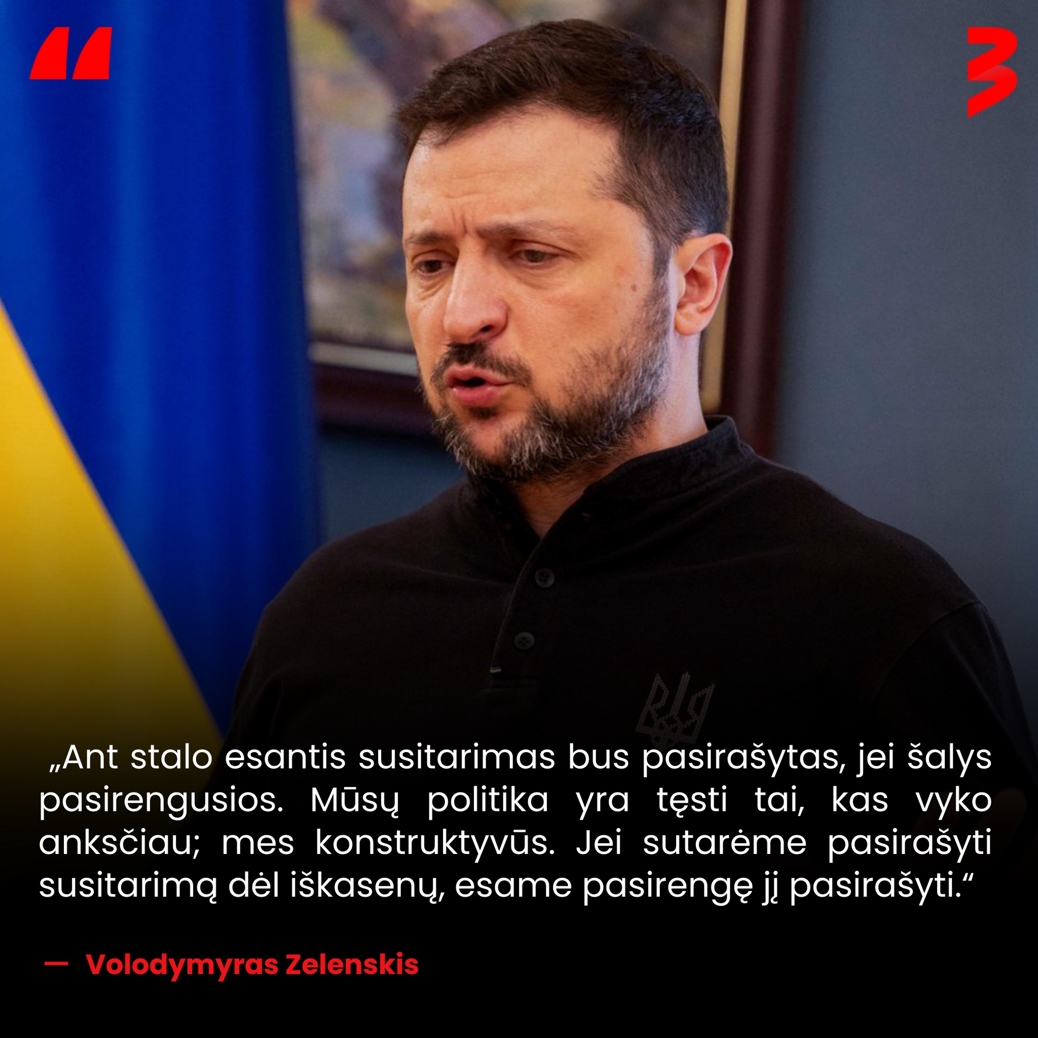 TV3 televizija - Zelenskis: Ukraina pasirengusi pasirašyti susitarimą ...