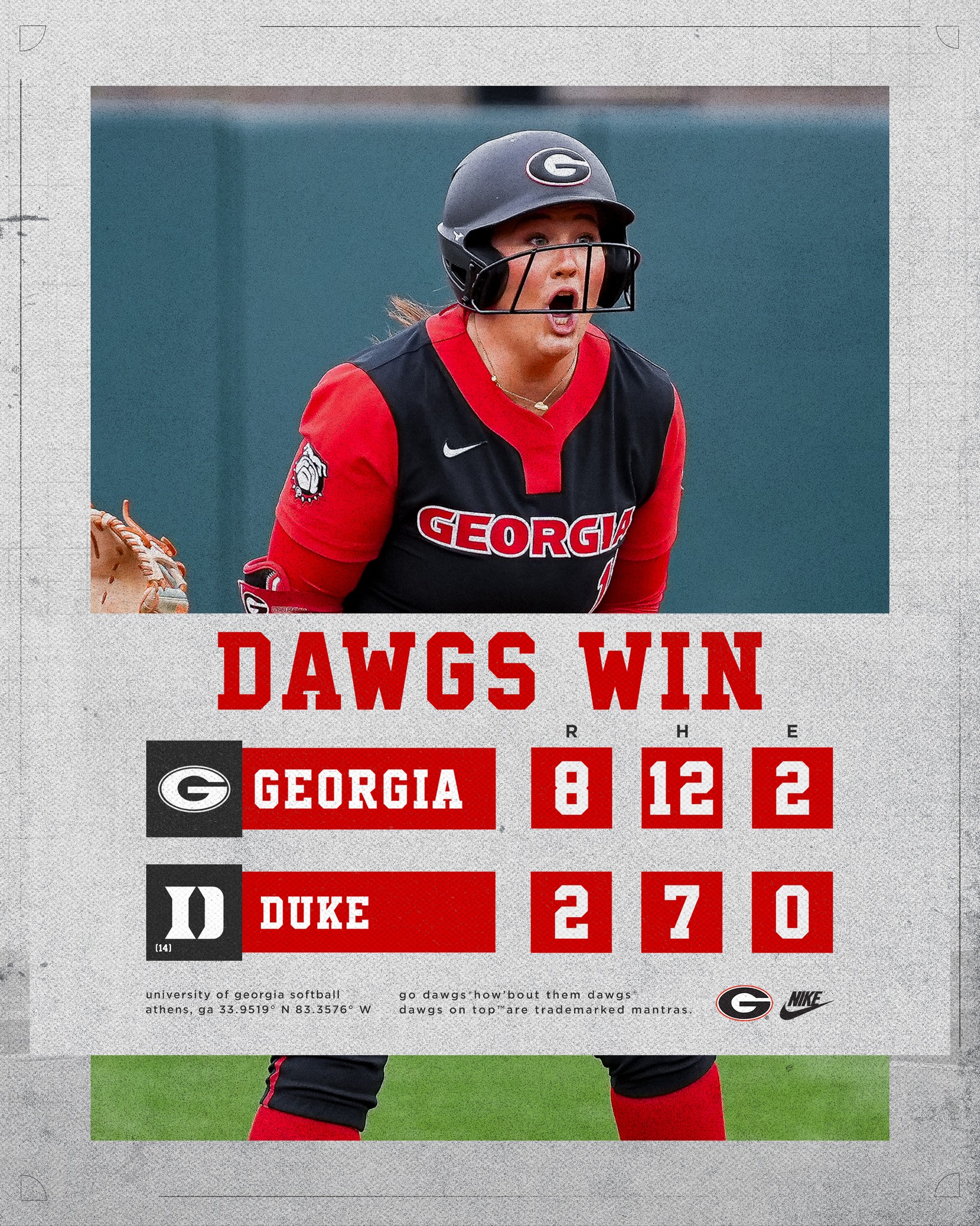 Georgia - Ring the Bell 🐶🔛🔝 Georgia defeats (14) Duke to advance to ...