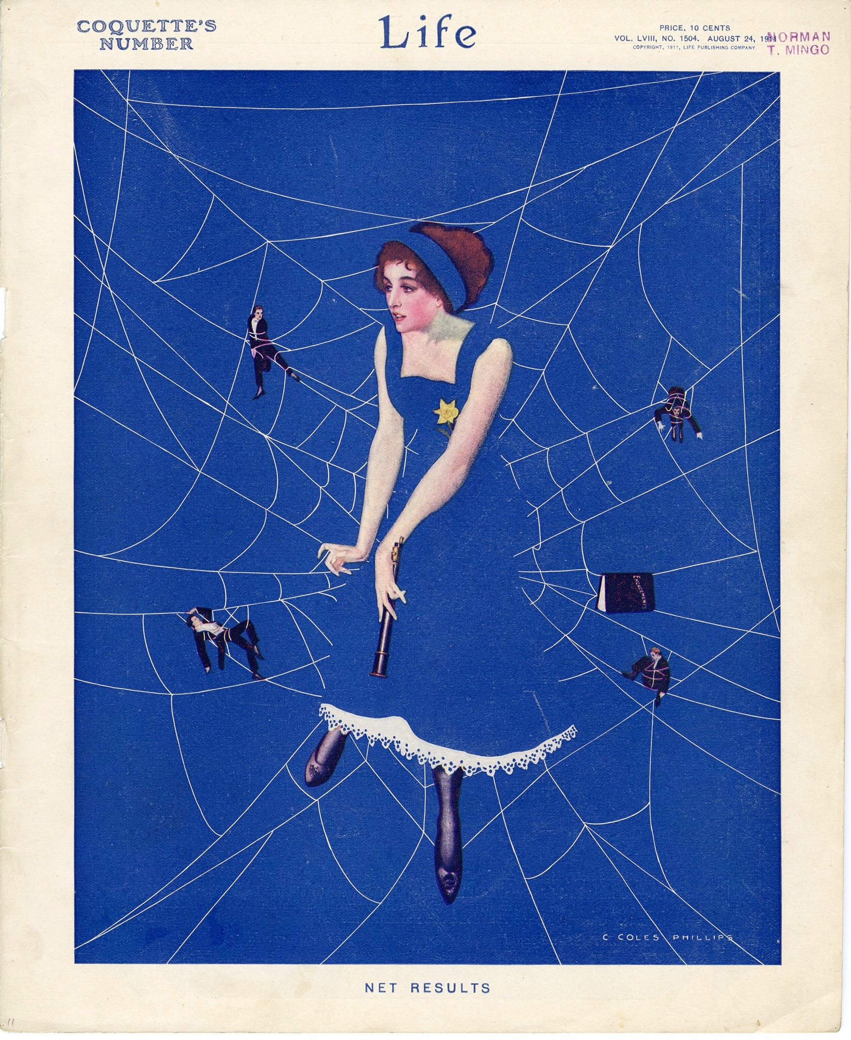 Cole Phillips painted this bat lady pin-up that was used for a