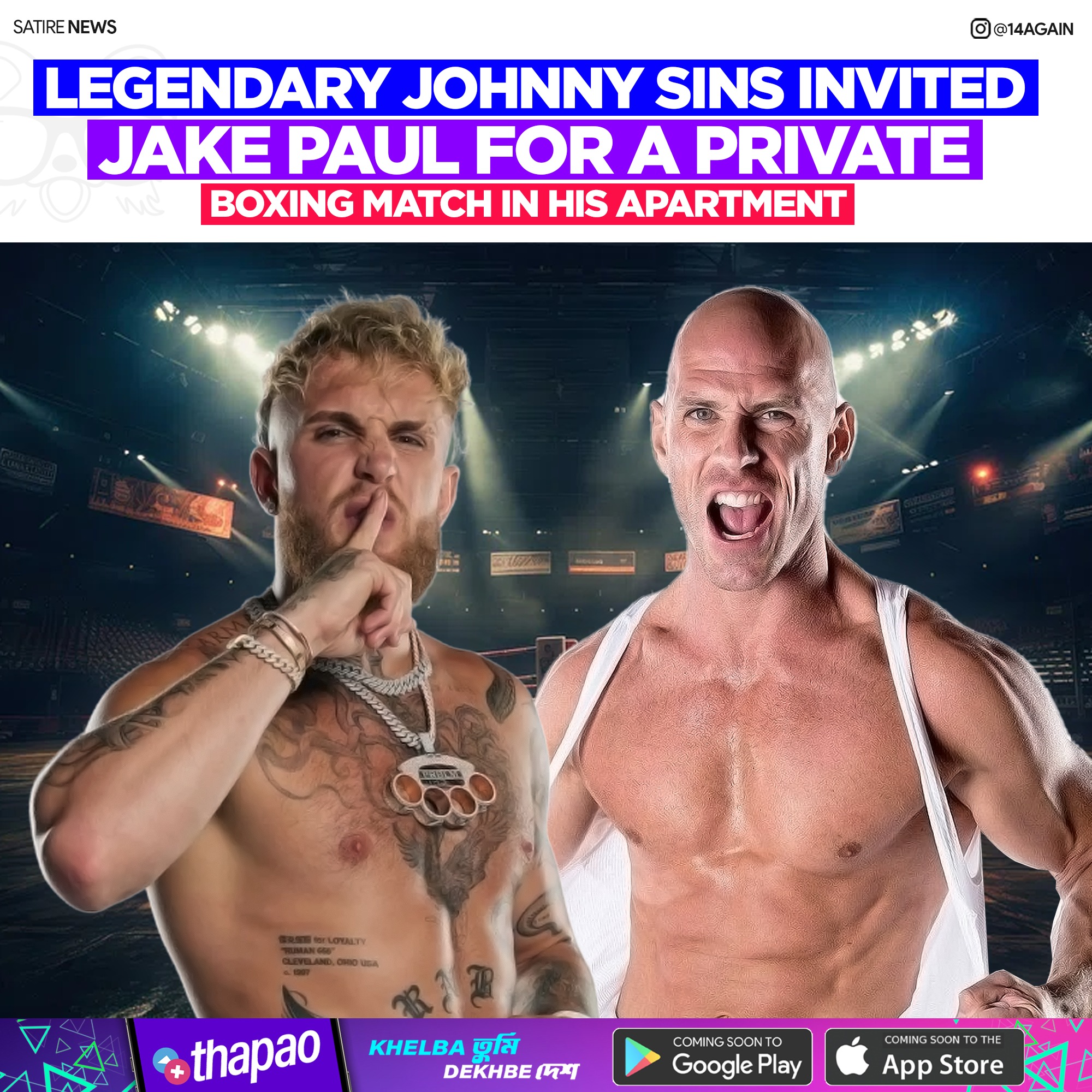 14AGAIN - 😟🥊 Johnny Sins challenged Jake Paul to a boxing match in his ...