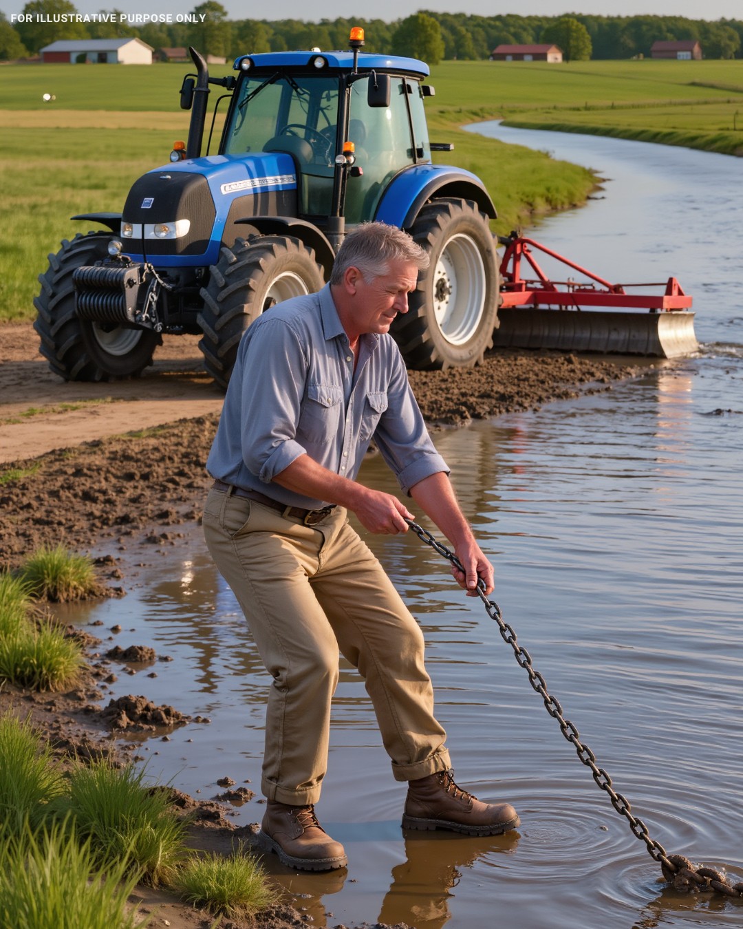 Women - The tractor driver was digging the ground near the river when ...