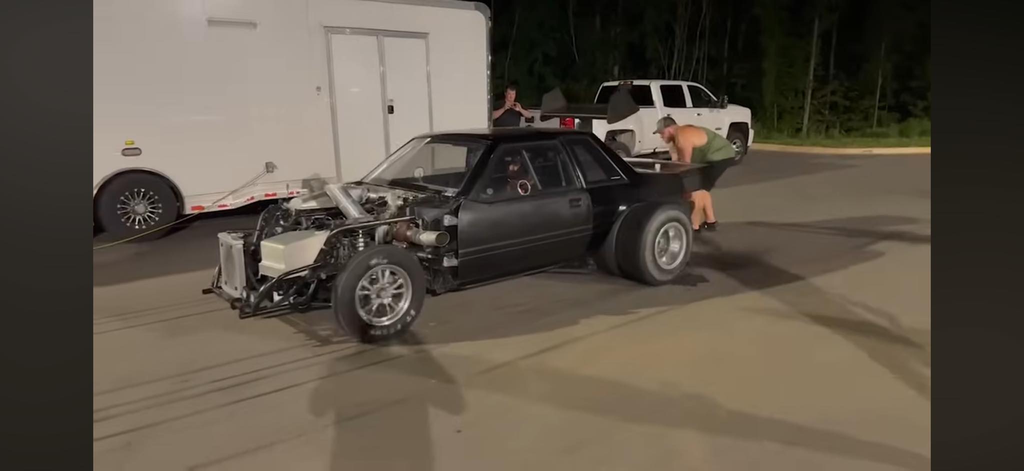 Drag - Dually Mustang ? 😮 Team Denver trying some new stuff for the Rwd ...