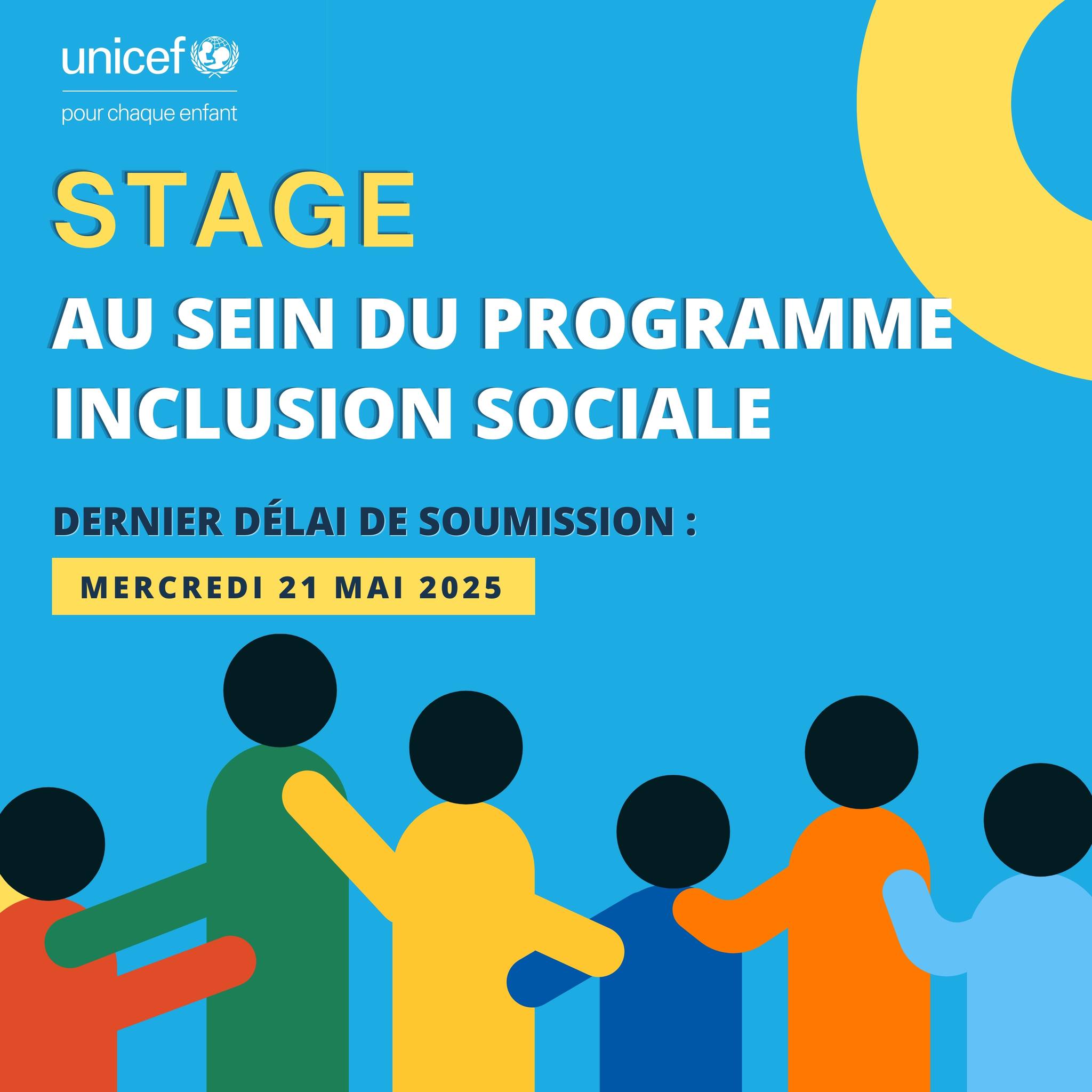 UNICEF - 🚨 OFFRE DE STAGE – INCLUSION SOCIALE UNICEF Maroc recrute un(e ...
