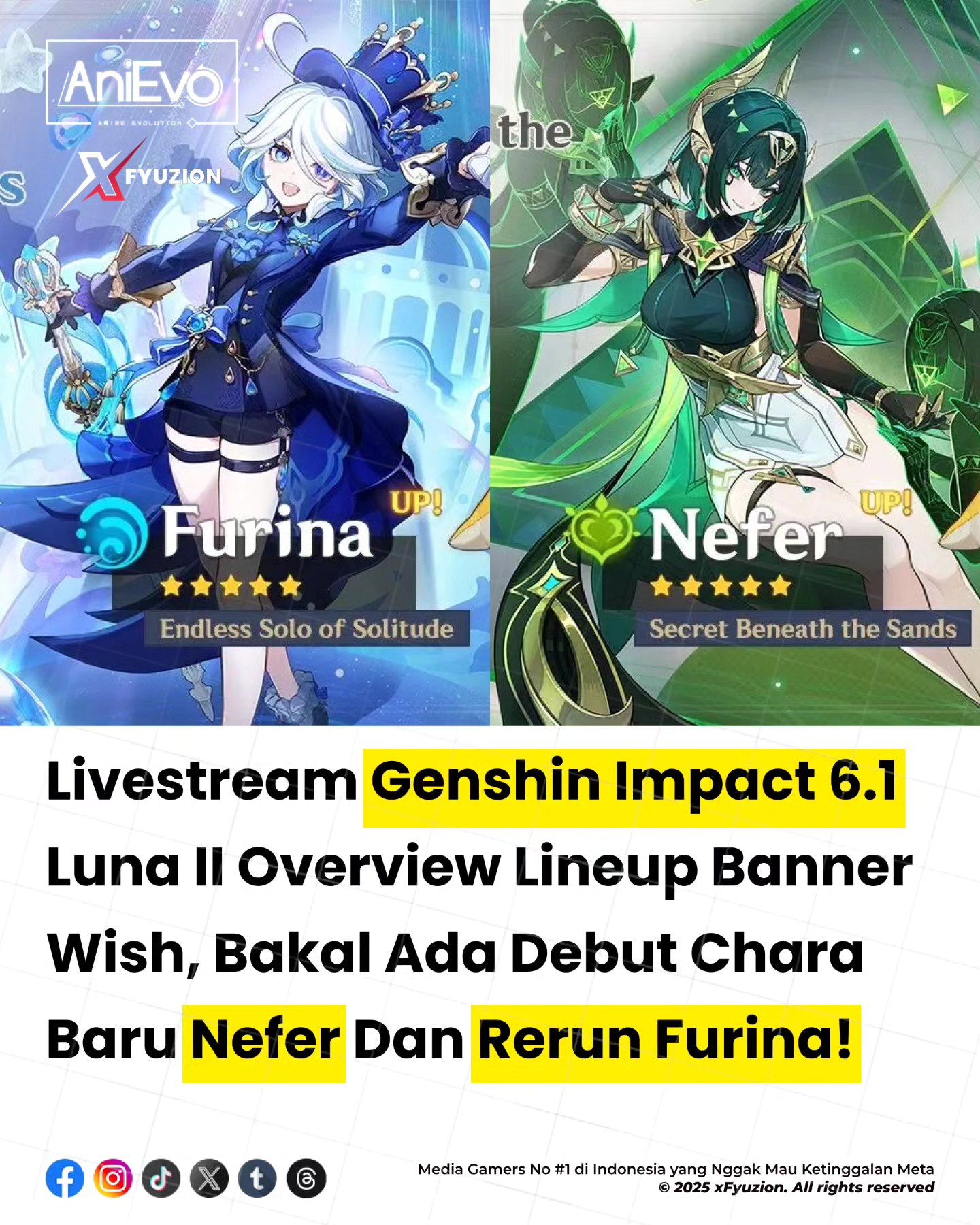 Anime - Livestream Genshin Impact 6.1 Luna II Overview Lineup Banner ...