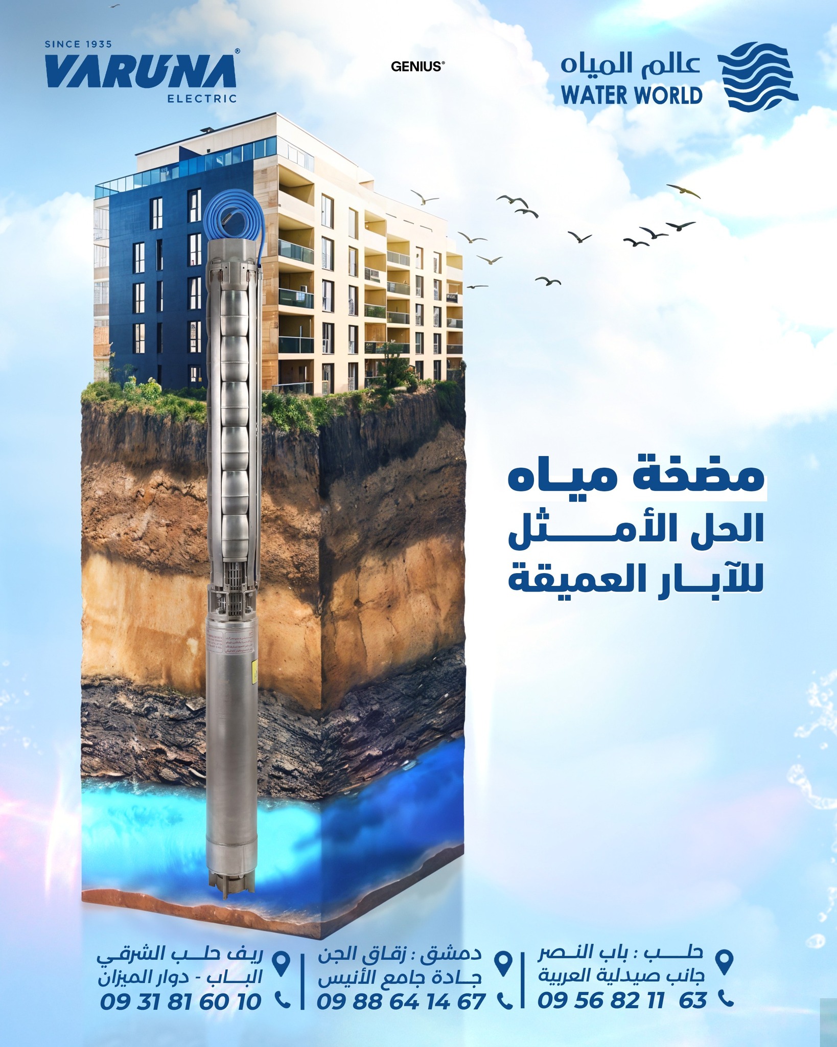 عالم - مضخة المياه هي الحل الأمثل للآبار العميقة 💙 #مضخات #ابار ...