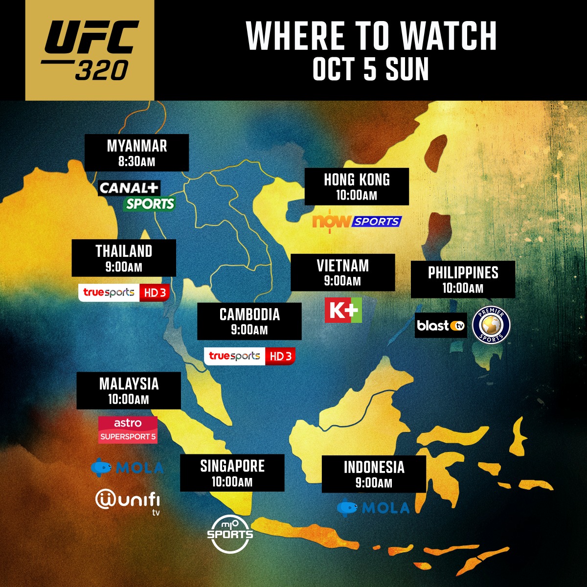 UFC - Never miss the action! 🤩 Here are the important #UFC320 main card ...