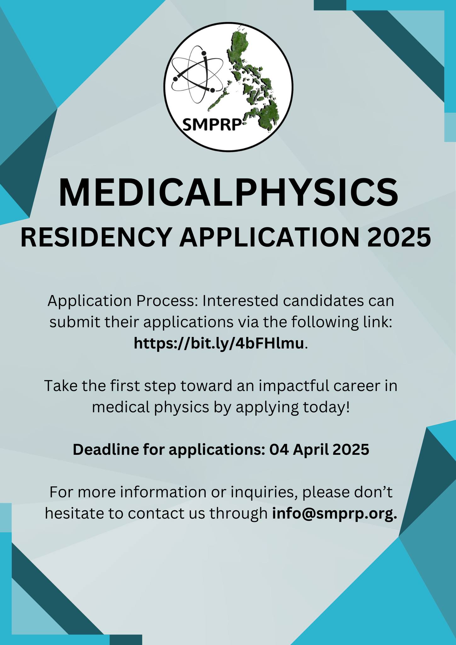 Society - We are pleased to announce that the SMPRP Medical Physics ...