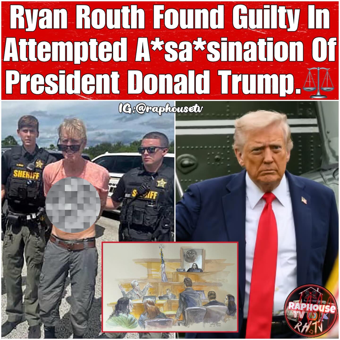Raphouse TV - Ryan Wesley Routh has been found guilty of... | Facebook
