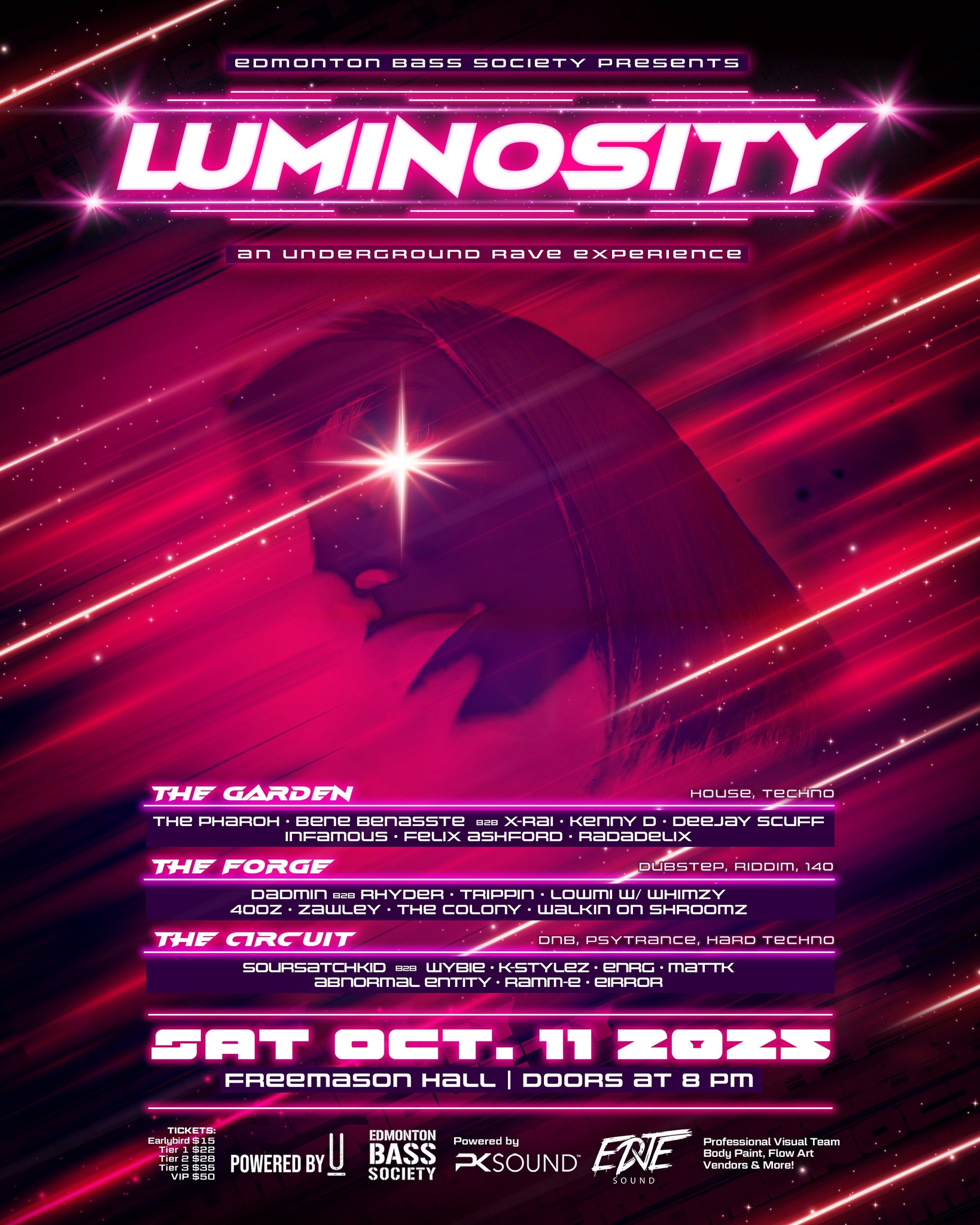Edmonton Bass Society Presents: LUMINOSITY (Underground Mini-Massive RAVE)