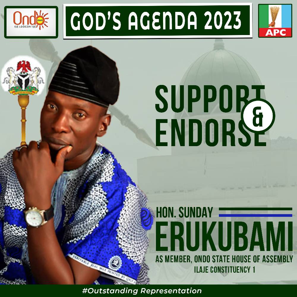 Hon. Sunday Erukubami For MHA Ilaje Constituency I
