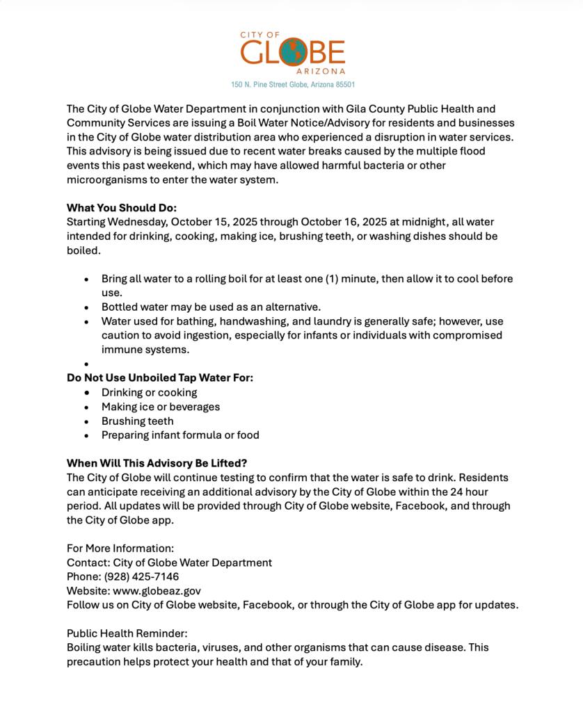 City - Precautionary Boil Water Notice As a precautionary measure ...