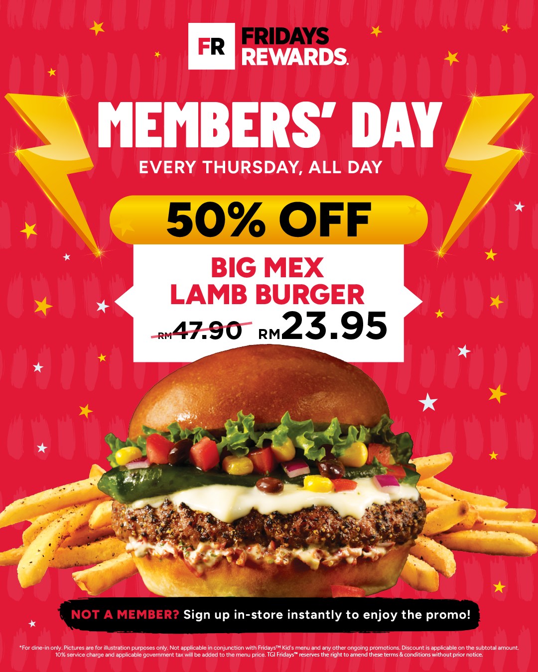 ⚡️ FRIDAYS REWARDS MEMBERS’ DAY ⚡️... - TGI Fridays Malaysia | Facebook