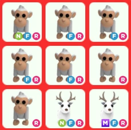 ADOPT ME - NFR Snow Monkey (The Trusted Store) &ndash; Oggetto Virtuale Per Roblox
