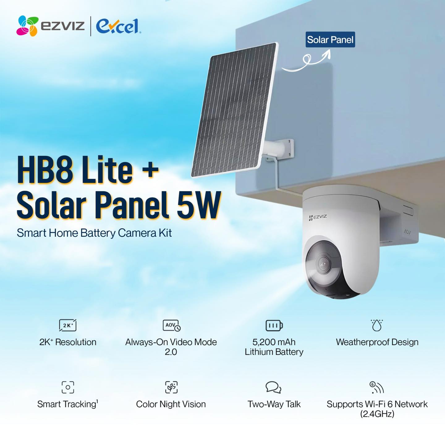 EZVIZ HB8 Lite + Solar Panel 5W... - Excel Technologies Ltd | Facebook