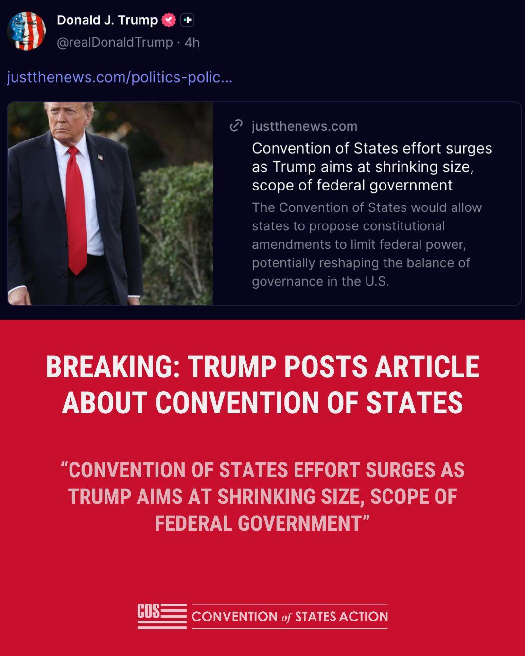Convention - The President of the United States has posted an article ...
