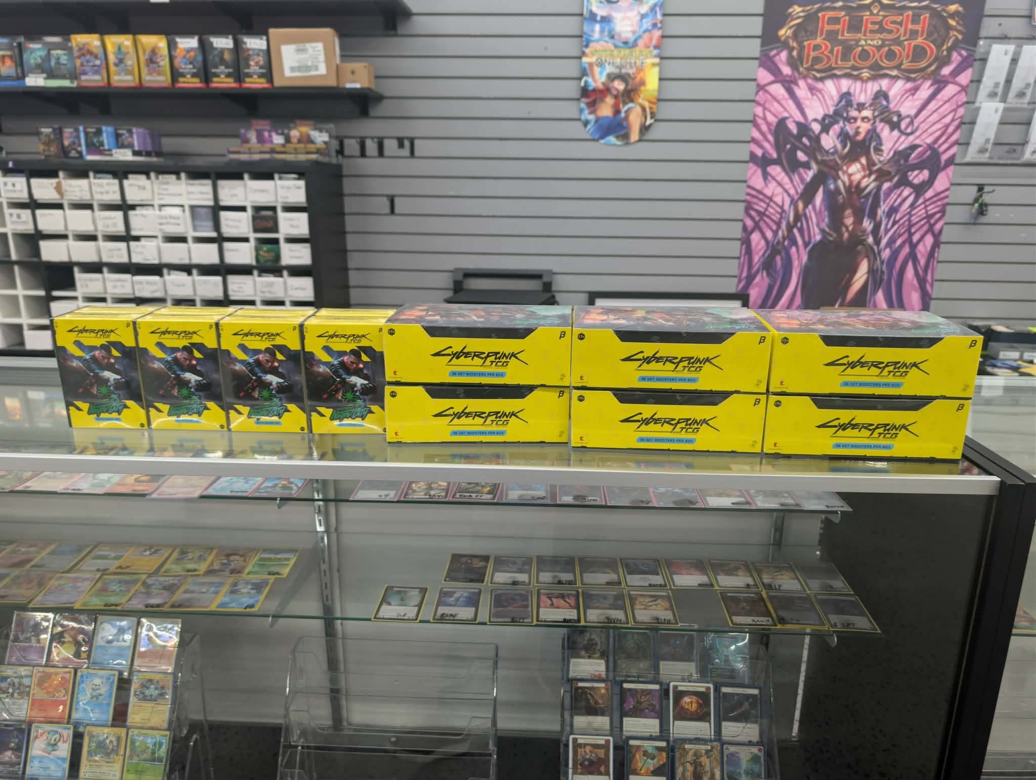 Cyberpunk Trading Card Game pre-release event at Motor City Gaming