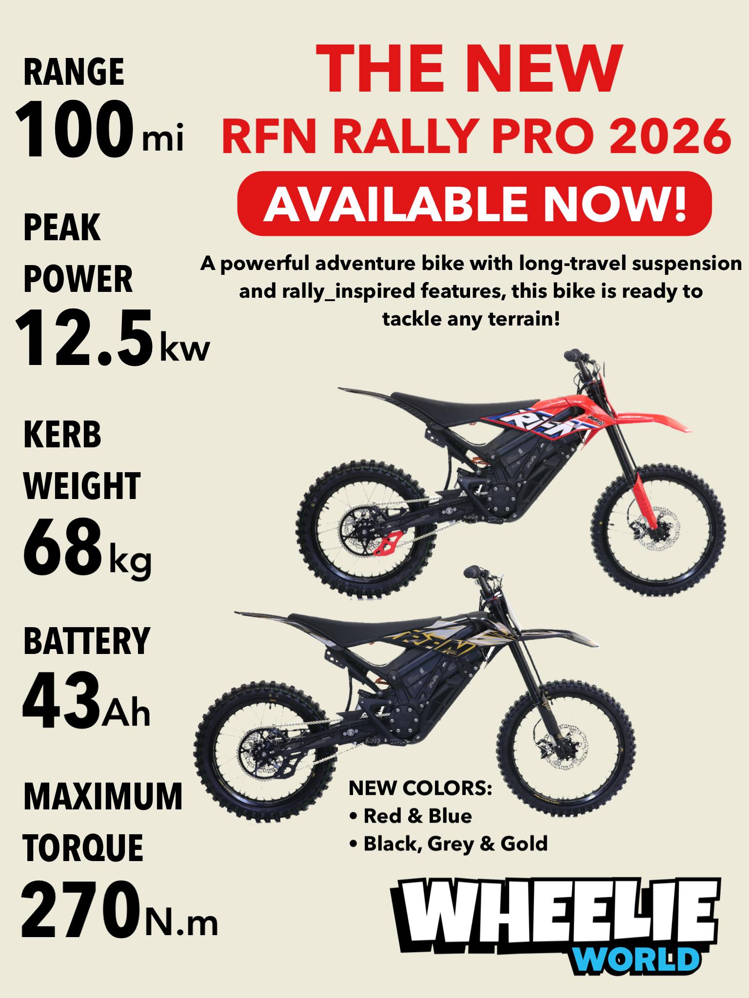 Wheelie - 🔥 NOW AVAILABLE – THE NEW RFN RALLY PRO 2026! 🔥 The wait is ...